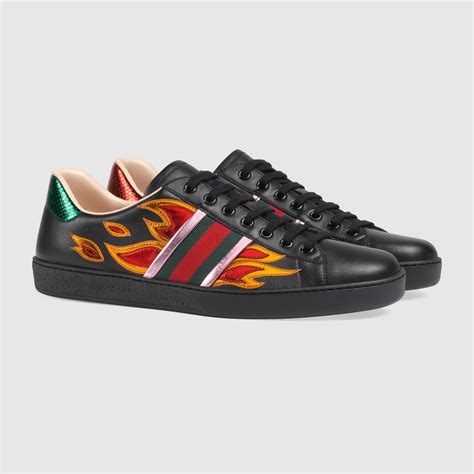 gucci ace low-top flames cheap|gucci ace sneakers sale.